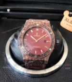 Replica Hublot BIG BANG Automatic Watch - Brown Gummy Strap